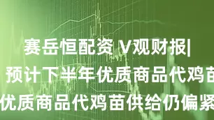 赛岳恒配资 V观财报|益生股份: 预计下半年优质商品代鸡苗供给仍偏紧